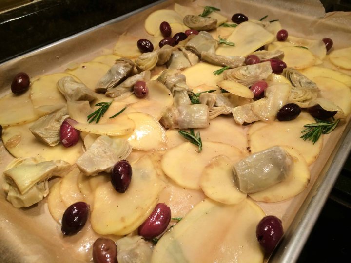 Vegetables before roasting