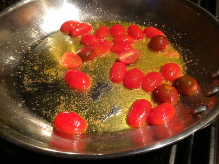 The tomatoes just breaking down