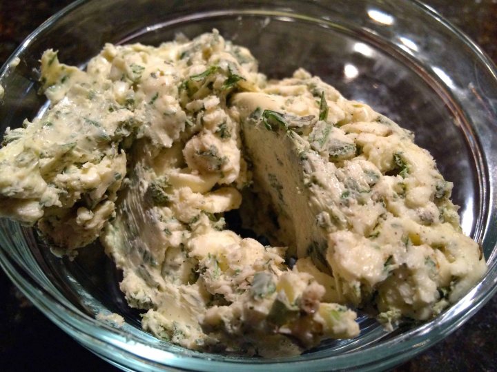 The herb butter--yes it's a lot